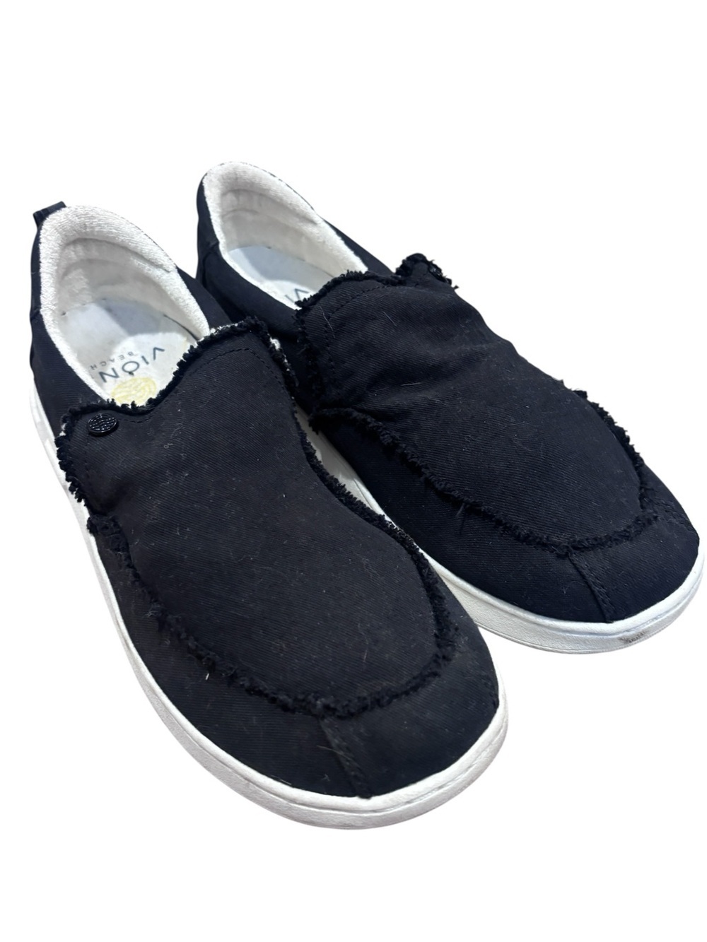 Vionic Black Canvas Slip On Comfort Shoes Women’s Casual Loafers